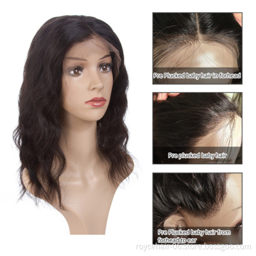 Popular Style Peruvian Human Hair Lace Front Wig, Short Curly Human Hair Wigs For Black Women